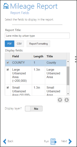 Report Fields