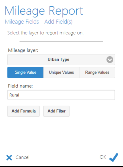 Selecting the mileage layer